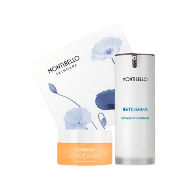 Pack Revitalizante: Vita C Pure Vitamin Crema o Emulsión SPF 15 + Retiderma Retinoid Eye Contour 15ml - Montibello ®