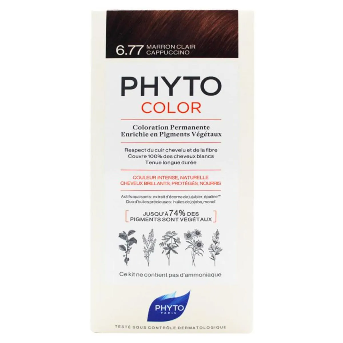 Phyto Color 6.77 Tinte Marrón Claro Capuchino
