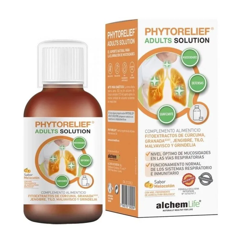 Phytorelief Adults Solution Sabor Melocotón 120 ml