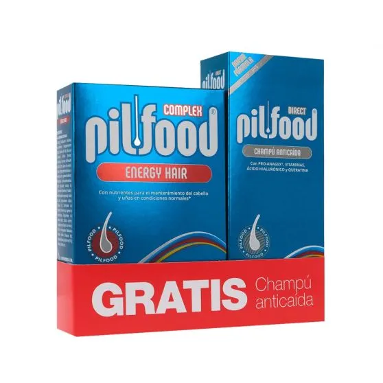 Pilfood Complex Energy Hair 60 cápsulas + Regalo Champú