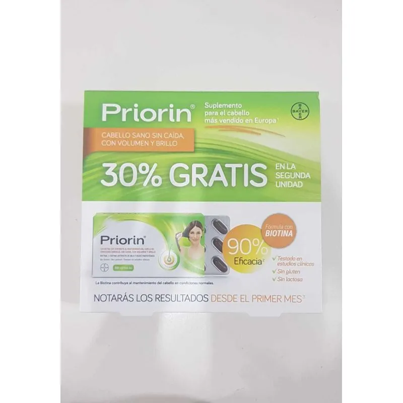 Priorin Duplo 2ªunidad 30%gratis