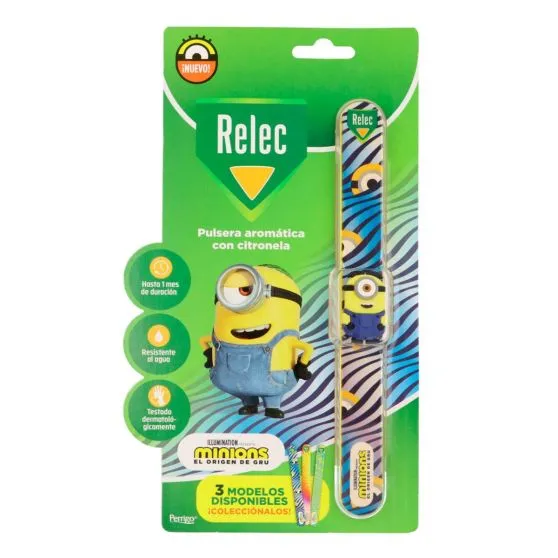Relec Pulsera Antimosquitos Infantil Minions Azul