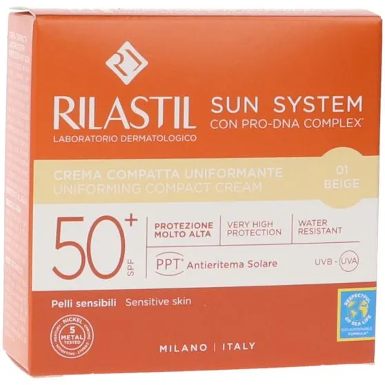 Rilastil Sun System Crema Color Compacta 01 Beige SPF50
