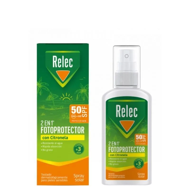 RELEC FOTOPROTECTOR SPF 50 CON CITRONELA 100 ML