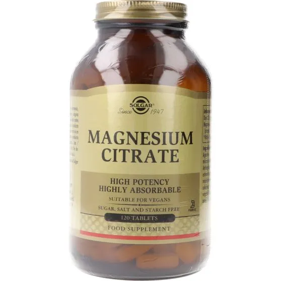 Solgar Citrato de Magnesio 120 Comprimidos