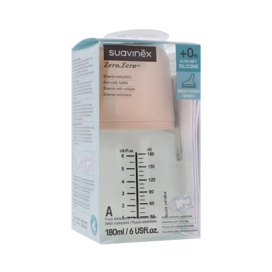 Suavinex Biberón Zero Anticólico Flujo A +0 meses