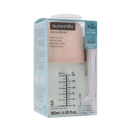 Suavinex Biberón Zero Anticólico Flujo S +0 meses