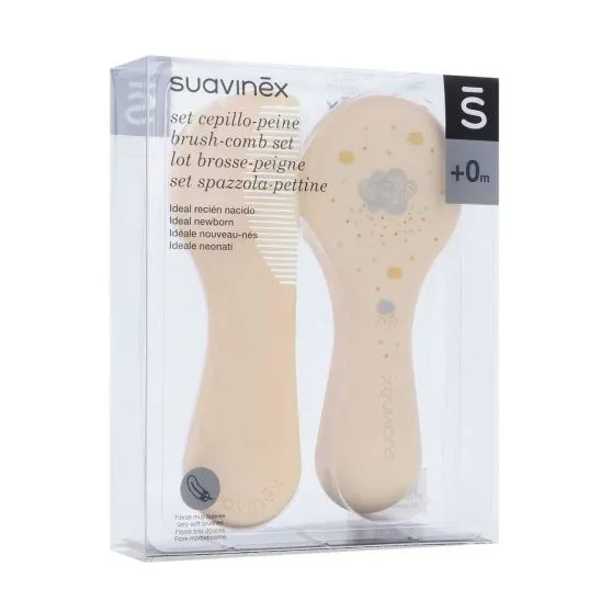 Suavinex Set Cepillo y Peine Infantil Soft Blanco