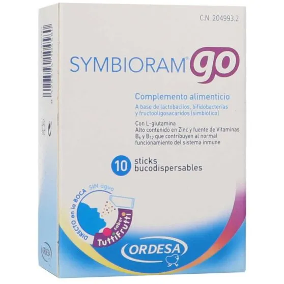 Symbioram Go Complemento alimenticio probiótico en sticks