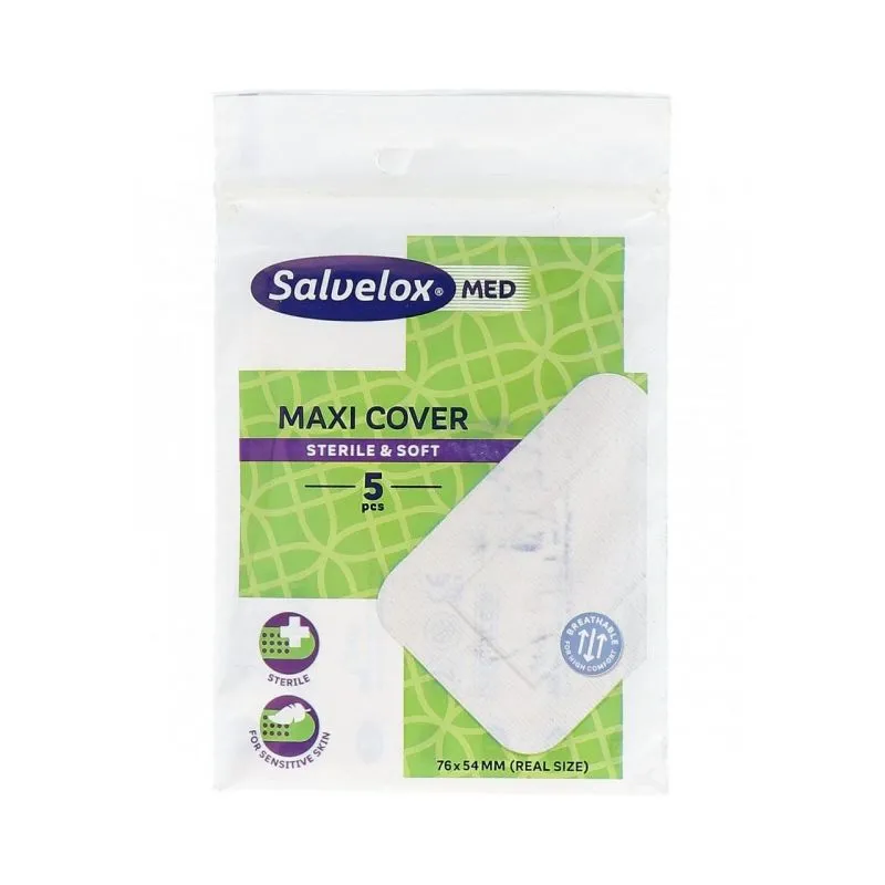 Salvelox Apósitos Maxi Cover Parches Estériles y Suaves 5uds