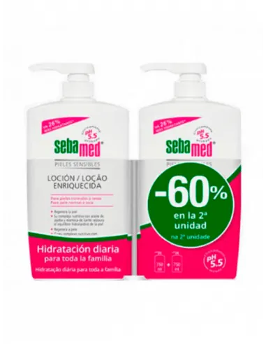 SEBAMED LOCIÓN ENRIQUECIDA DUPLO 2 X 750 ML