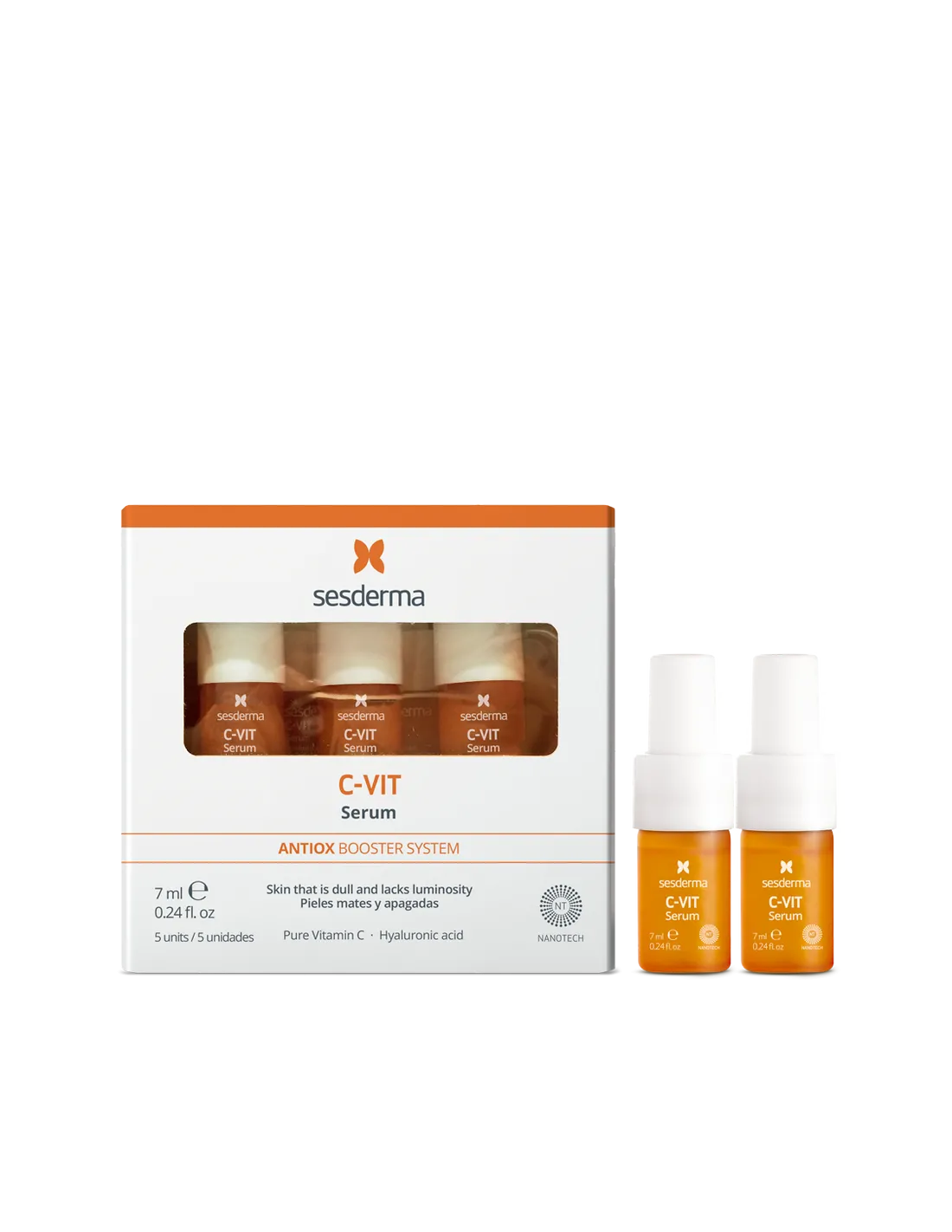 Sesderma c-vit serum efecto flash 7 ml 5 ampollas