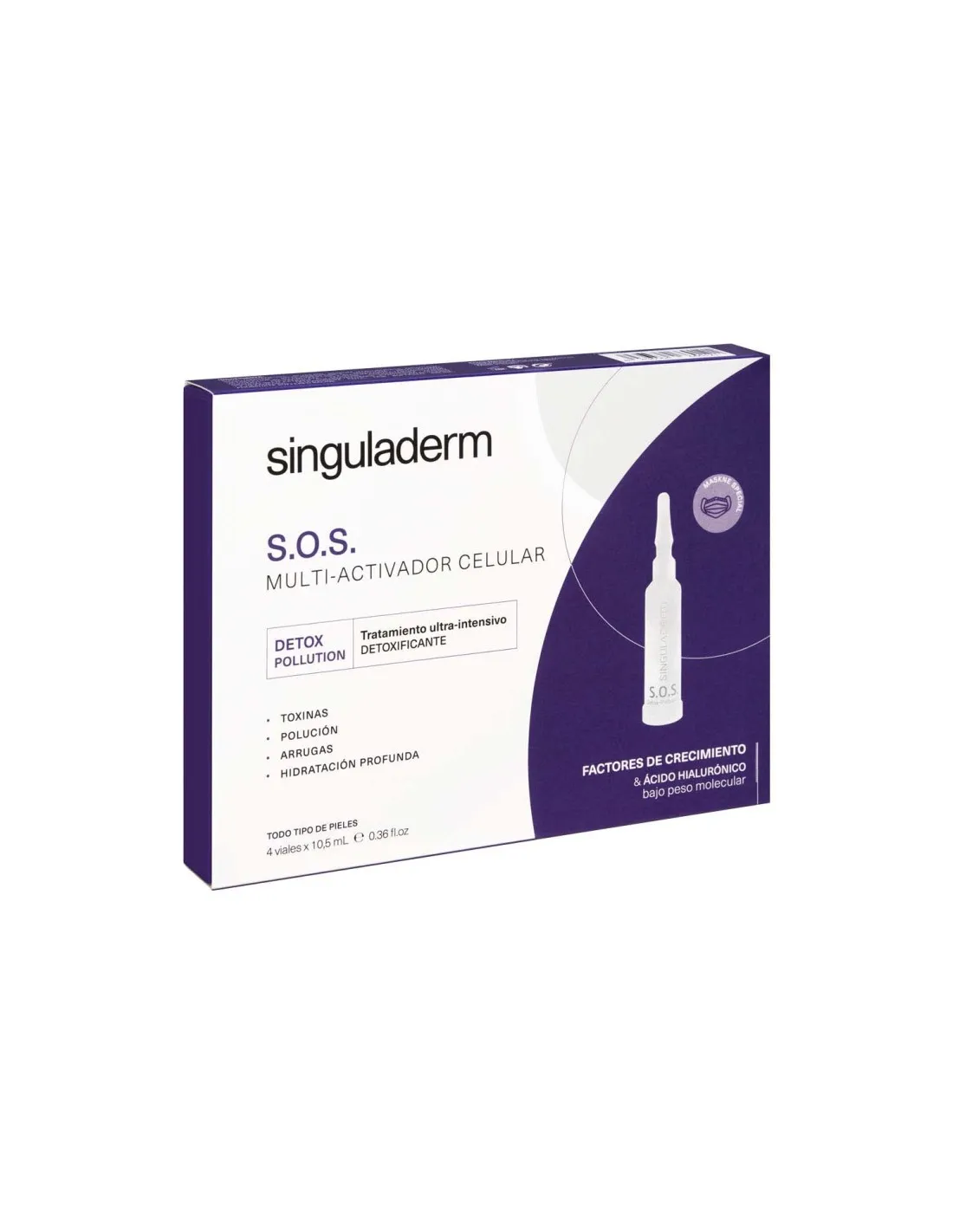 Singuladerm S.O.S. Detox-Pollution 4 Viales de 10,5 ml