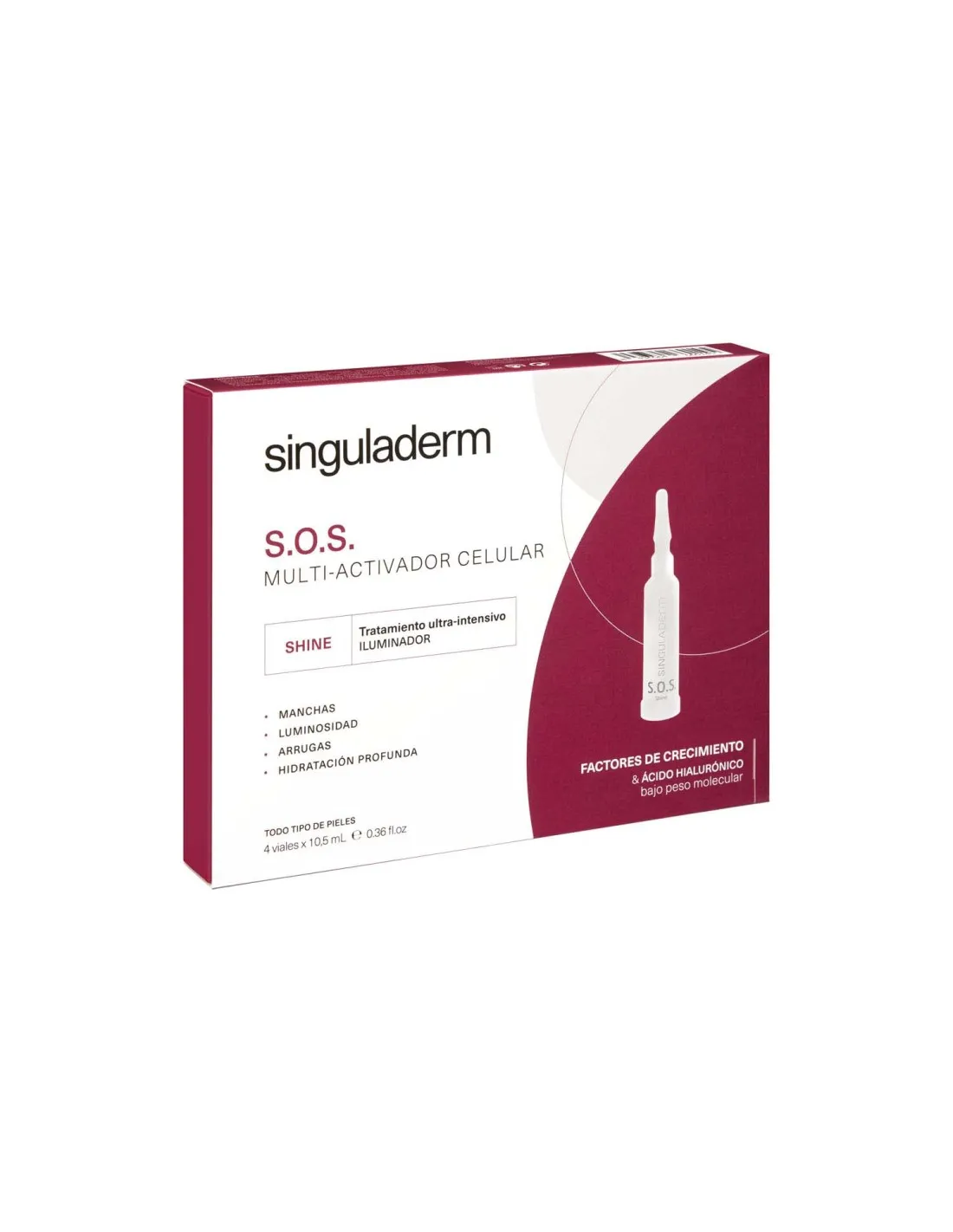 Singuladerm S.O.S Shine 4 Viales de 10,5 ml