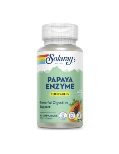 SOLARAY PAPAYA ENZIMA 90 COMPRIMIDOS MASTICABLES