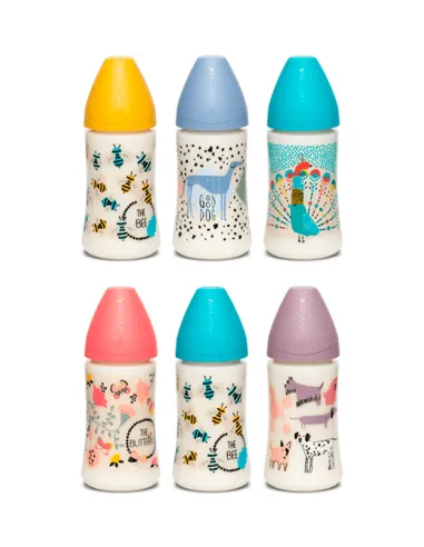 SUAVINEX BIBERÓN TETINA REDONDA 3 POSICIONES LÁTEX 270 ML