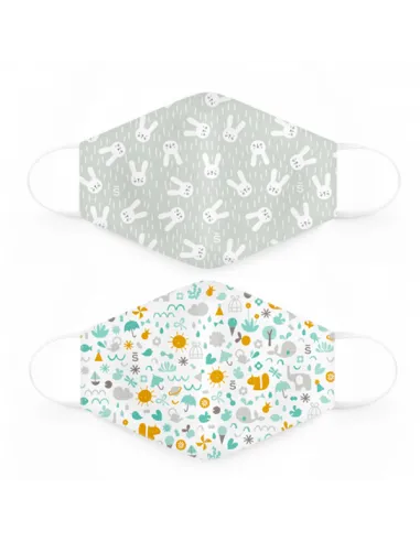 SUAVINEX MASCARILLA NIÑOS 3 A 5 AÑOS MEMORIES + HYGGE VERDE 2 UNIDADES