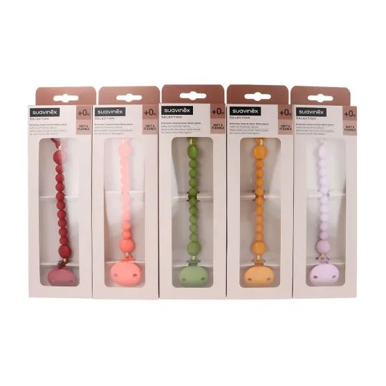 Suavinex Broche Pinza Chupete Bolitas Soft +0M