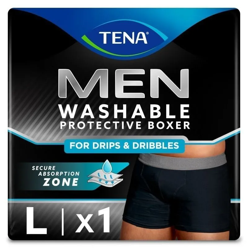 Tena Men Boxer Lavable Boxer Negro L