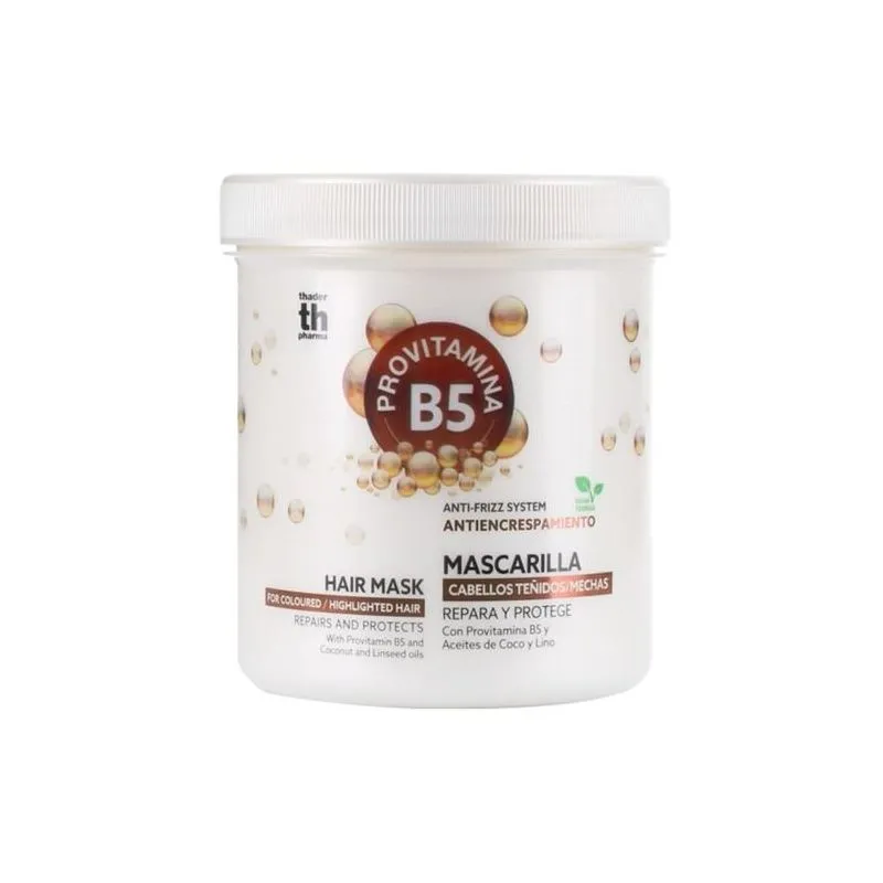 TH Pharma Mascarilla Efecto Anti Frizz Provitamina B5 y Aceites de Coco y Lino 700ml