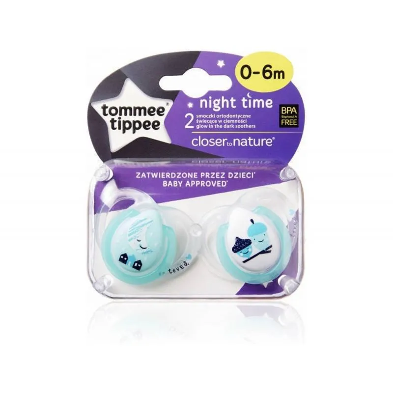 Tommee Tippee Chupete Night Time 0-6M 2uds