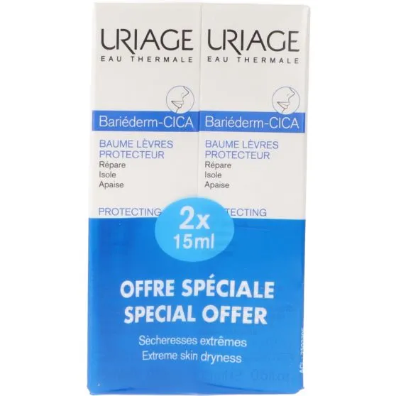 Uriage Duplo Bariéderm-CICA Bálsamo Labial Protector 2x15ml