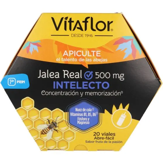 Vitaflor Intelecto Jalea Real 500 mg 20 Ampollas