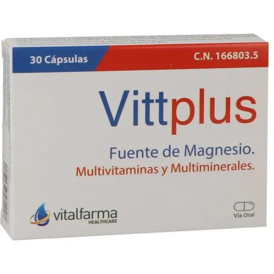 Vittplus multivitaminas 30 cápsulas