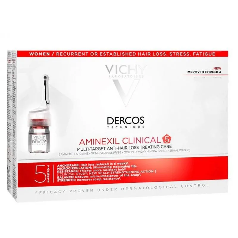 Vichy Dercos Aminexil Clinical 5 x 42 Ampollas Mujer