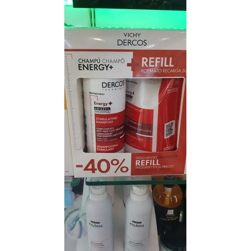 Vichy Dercos Pack Champu Energy 400ml + Y Ecorefill Formato 500ml