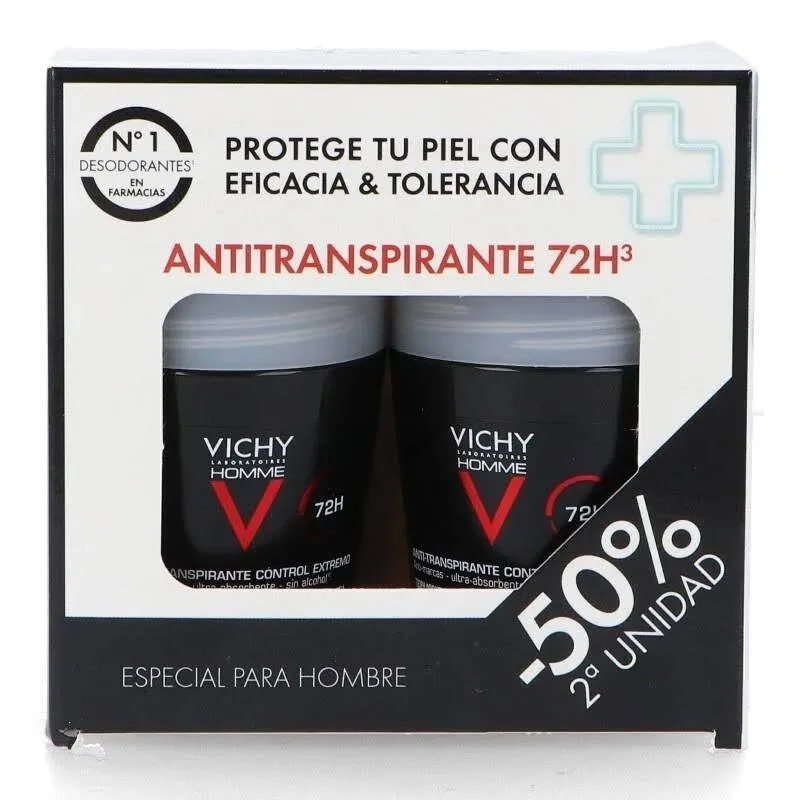 Vichy Desodorante Hombre Antitranspirante 72h 50 + 50ml