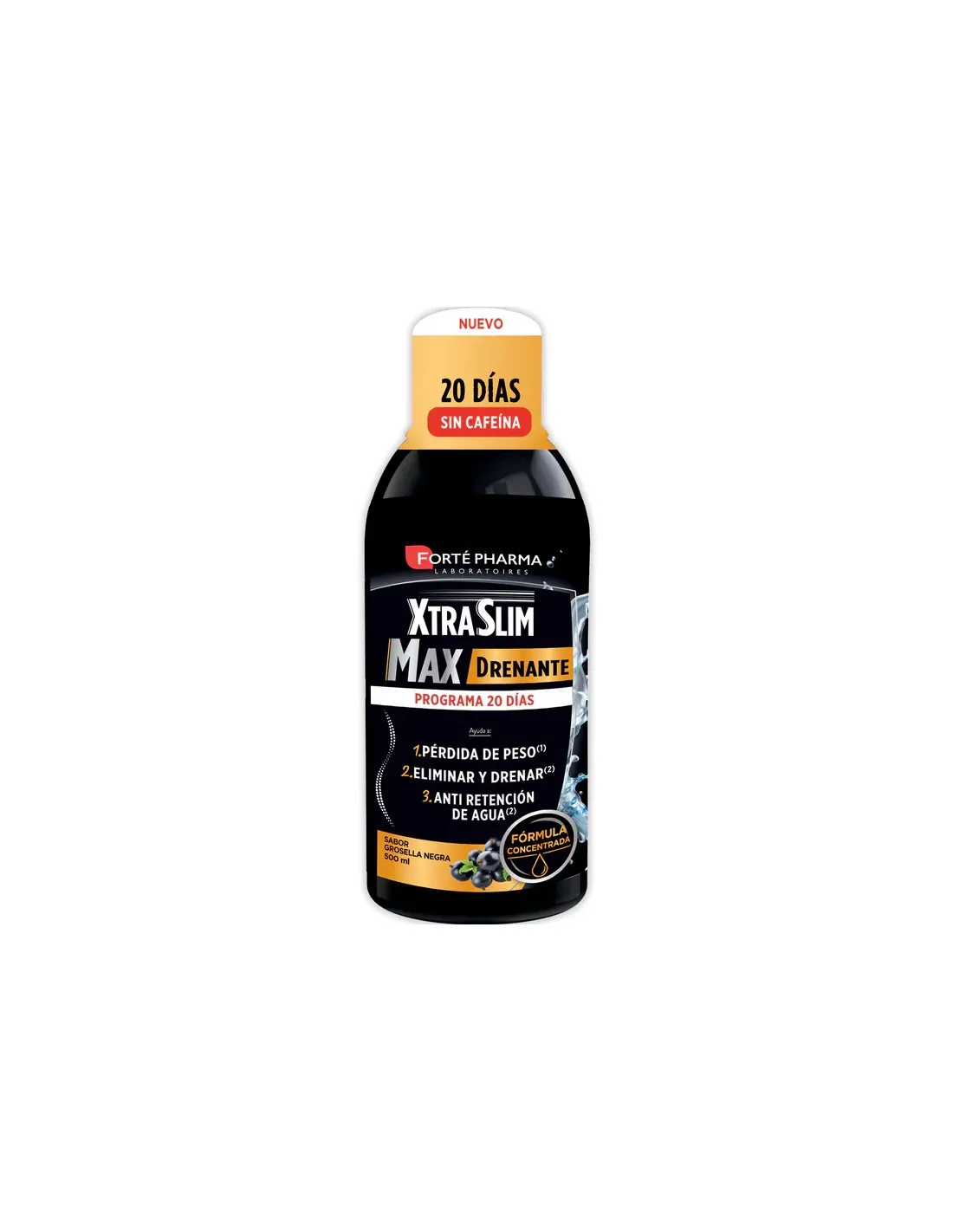 XtraSlim Max Drenante Sabor Grosella Negra 500 ml