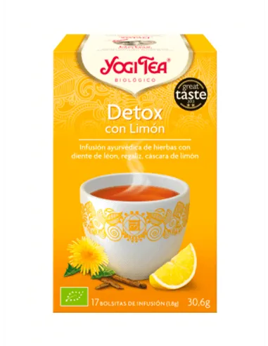 YOGI TEA DETOX CON LIMÓN 17 BOLSITAS DE INFUSIÓN