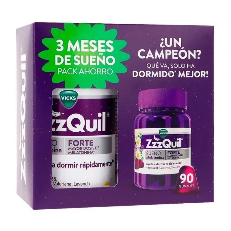 Zzzquil SueÑo Forte 90 Gummies Sabor Frutos Del Bosque Pack